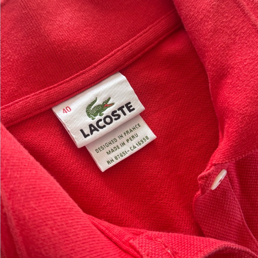 Lacoste Retro Classic Supple Piqué Polo Shirt Size 40 (US Medium) - Picture 3 of 9